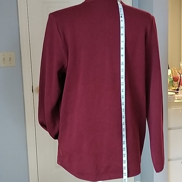 Dialogue 💯 leather &  knit Sweater/Jacket Sz M - Picture 12 of 12